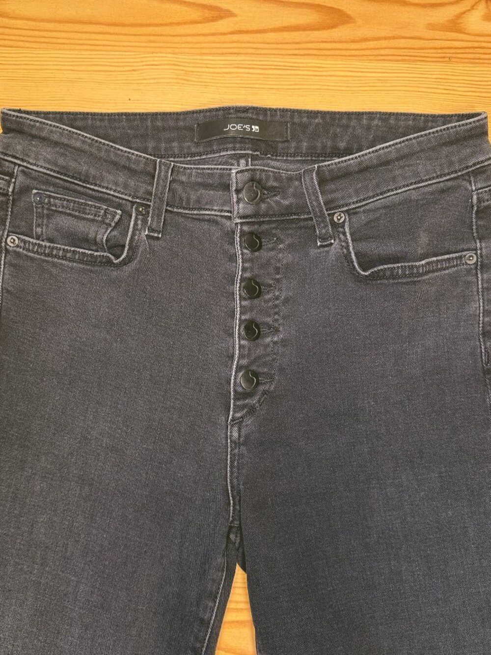 Joe's Jeans The Callie Cropped Bootcut Jeans Womens 28 Black Dark Wash Y2K USA